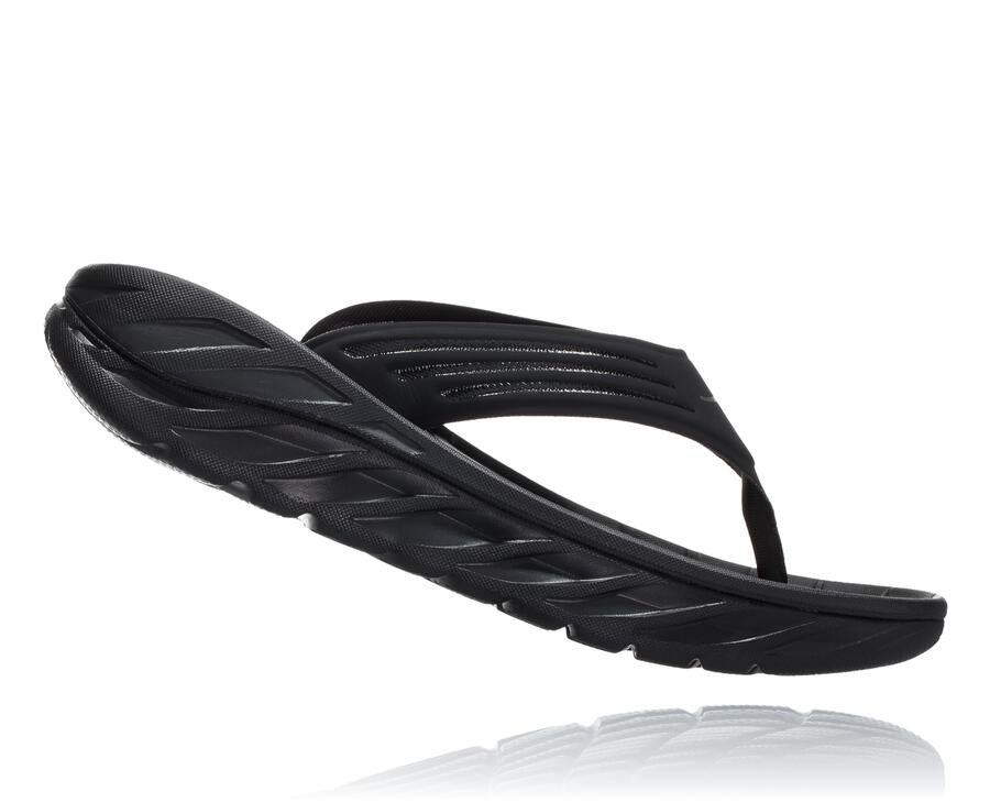 Sandals Mens - Hoka One One ORA Recovery Flip - Black - VJEXSBY-56